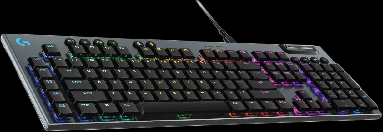 Logitech G915 X Wired Mechanical Keyboard, Tactile Switches, Double-Shot PBT Keycaps, LIGHTSYNC RGB Illumination, Wired Connectivity, English (US) Layout