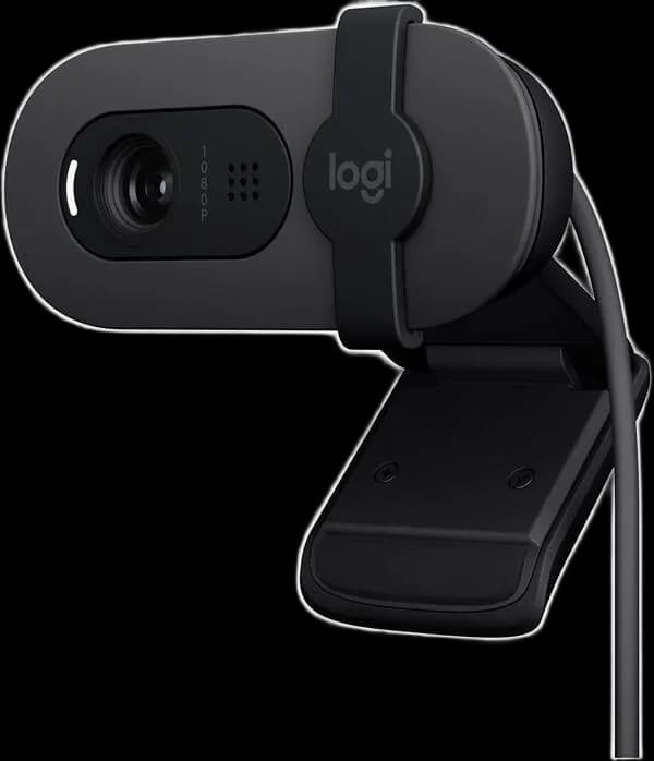 Logitech Brio 105 Full HD 1080p Business Webcam with Auto-Light Balance, Graphite 960-001592 960-001579