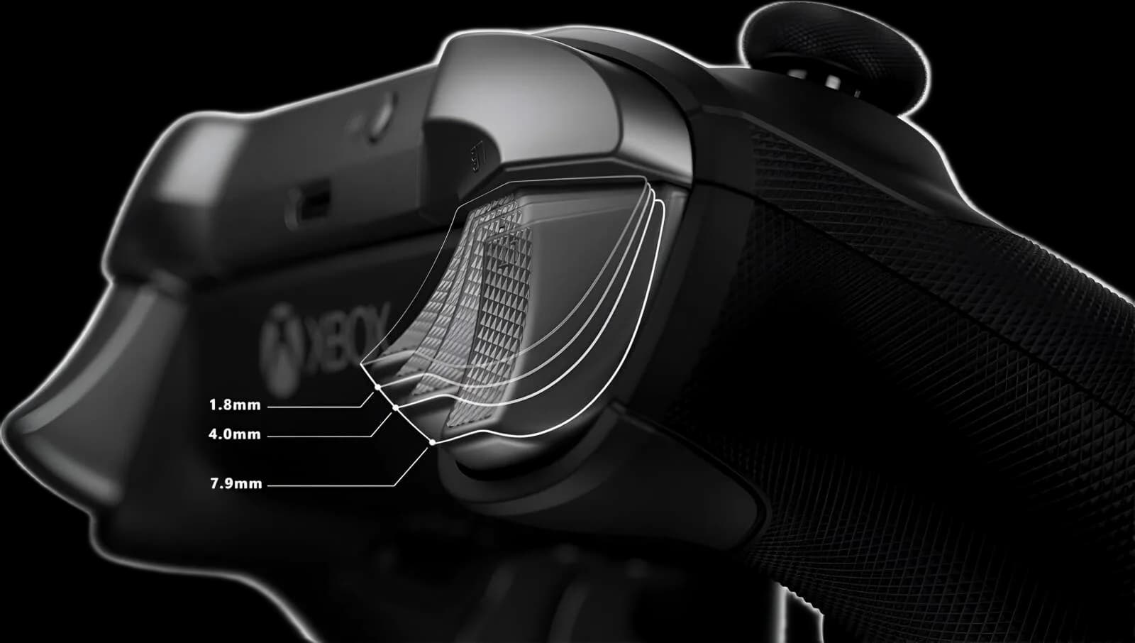 Microsoft Xbox Elite Series 2, Wireless Controller, Textured Triggers & Bumpers, Wireless & Bluetooth, Hybrid D-Pad, 3.5mm Headset Jack, 40H Battery Life, Black