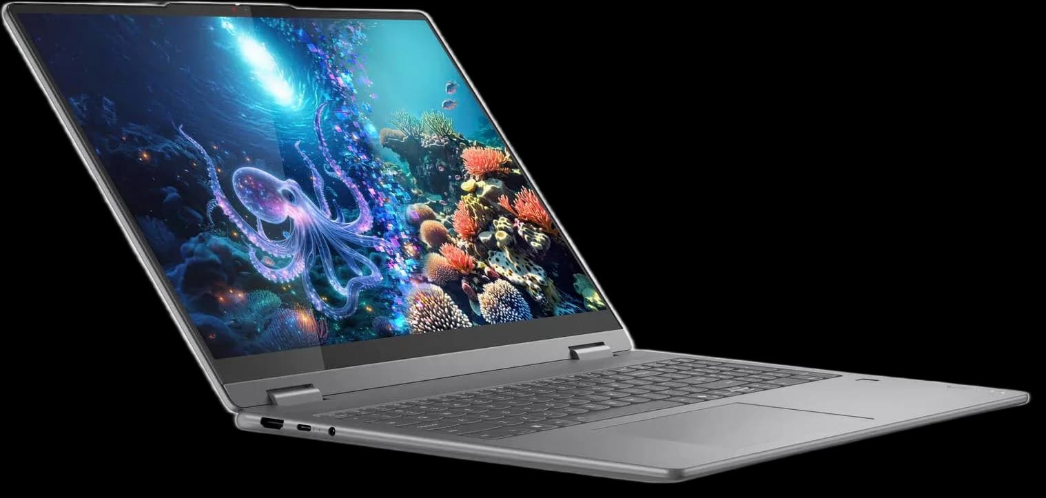 Lenovo Yoga 7i 2-in-1 Gen 10 Laptop, 16 WUXGA IPS Display, Intel Core Ultra 5 226V, 16GB RAM, 512GB SSD, Intel Arc Graphics 130V, English Backlit Keyboard, Windows 11 Home, Luna Grey